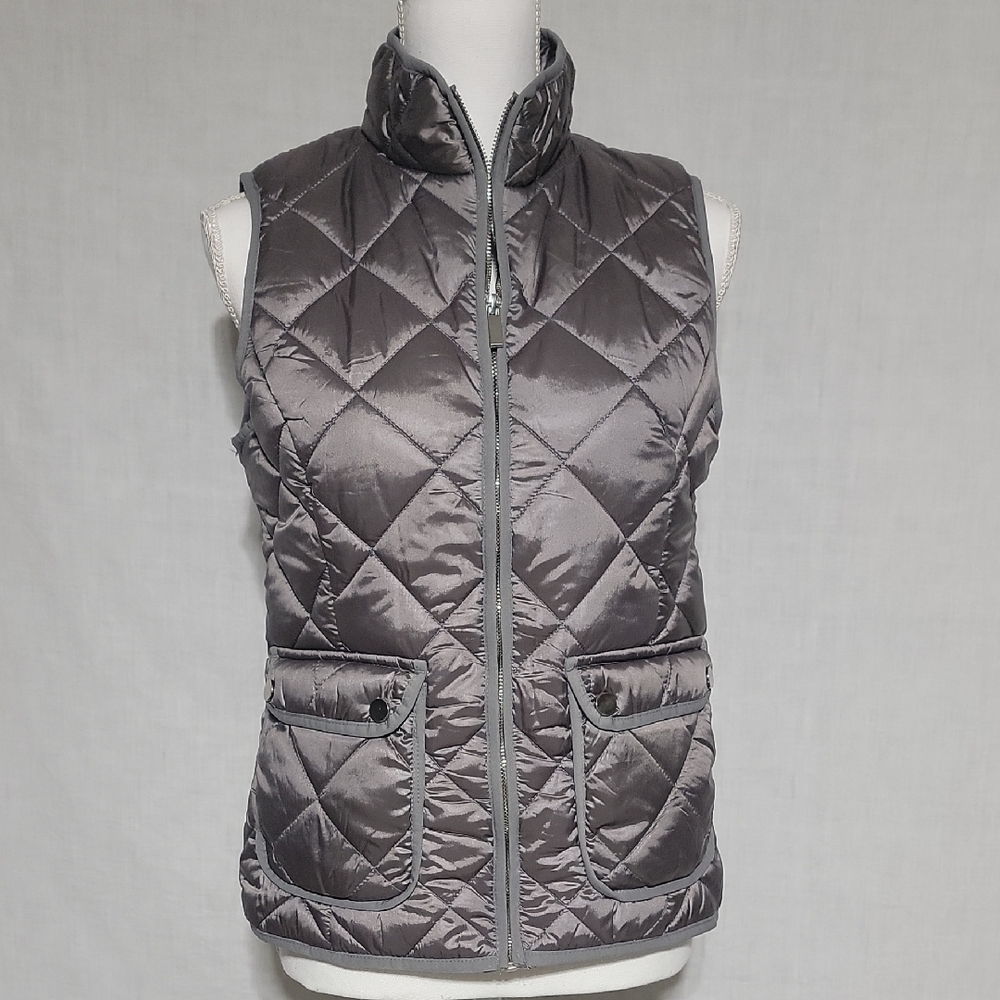 Quilted Silver Vest By Workshop Republic ClothinSmall